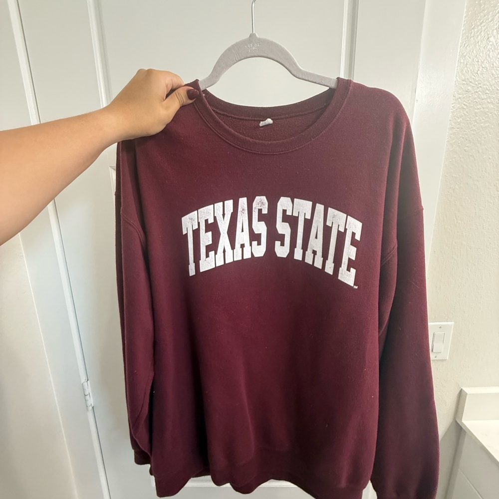 Texas State Maroon Crewneck Sweatshirt